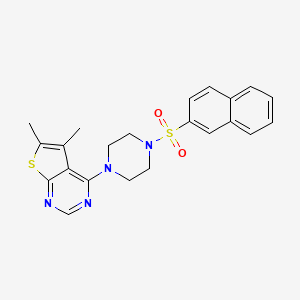 5,6-Dimethyl-4-[4-(naphthalen-2-ylsulfonyl)piperazin-1-yl]thieno[2,3-d]pyrimidine