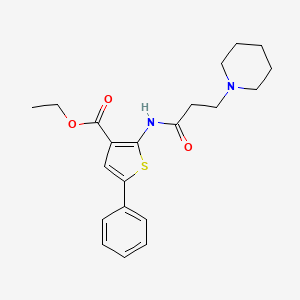 ethyl 5-phenyl-2-{[3-(1-piperidinyl)propanoyl]amino}-3-thiophenecarboxylate