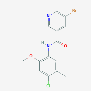 5-bromo-N-(4-chloro-2-methoxy-5-methylphenyl)pyridine-3-carboxamide