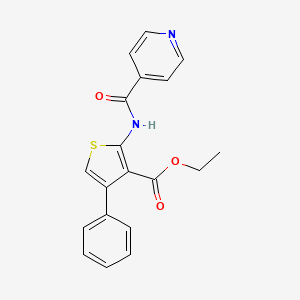 molecular formula C19H16N2O3S B3586214 ETHYL 4-PHENYL-2-(PYRIDINE-4-AMIDO)THIOPHENE-3-CARBOXYLATE 