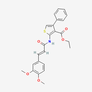 ethyl 2-{[3-(3,4-dimethoxyphenyl)acryloyl]amino}-4-phenyl-3-thiophenecarboxylate