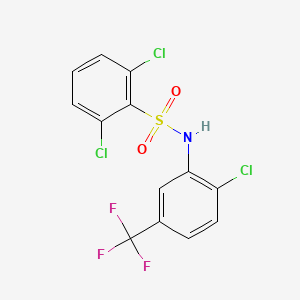 2,6-dichloro-N-[2-chloro-5-(trifluoromethyl)phenyl]benzenesulfonamide