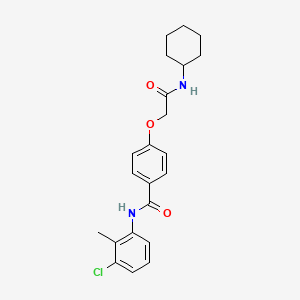 N-(3-chloro-2-methylphenyl)-4-[2-(cyclohexylamino)-2-oxoethoxy]benzamide