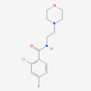 molecular formula C13H16ClFN2O2 B358626 2-chloro-4-fluoro-N-[2-(4-morpholinyl)ethyl]benzamide CAS No. 908544-50-3