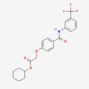 cyclohexyl [4-({[3-(trifluoromethyl)phenyl]amino}carbonyl)phenoxy]acetate