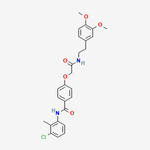 N-(3-chloro-2-methylphenyl)-4-(2-{[2-(3,4-dimethoxyphenyl)ethyl]amino}-2-oxoethoxy)benzamide