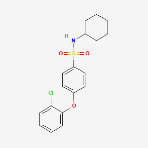 molecular formula C18H20ClNO3S B3586266 4-(2-chlorophenoxy)-N-cyclohexylbenzenesulfonamide 