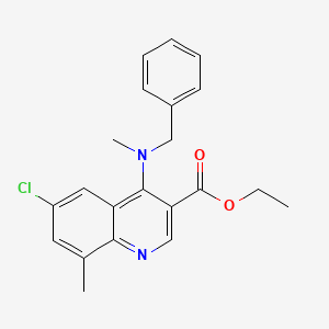 Ethyl 4-[benzyl(methyl)amino]-6-chloro-8-methylquinoline-3-carboxylate