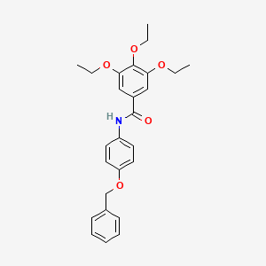 molecular formula C26H29NO5 B3586309 N-[4-(benzyloxy)phenyl]-3,4,5-triethoxybenzamide 