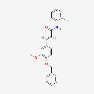 molecular formula C23H20ClNO3 B3586312 3-[4-(benzyloxy)-3-methoxyphenyl]-N-(2-chlorophenyl)acrylamide 