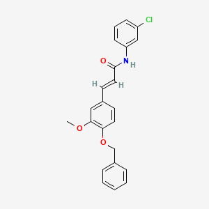 molecular formula C23H20ClNO3 B3586315 3-[4-(benzyloxy)-3-methoxyphenyl]-N-(3-chlorophenyl)acrylamide 