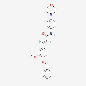 molecular formula C27H28N2O4 B3586346 3-[4-(benzyloxy)-3-methoxyphenyl]-N-[4-(4-morpholinyl)phenyl]acrylamide 