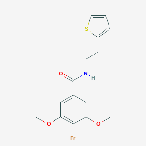 4-bromo-3,5-dimethoxy-N-[2-(2-thienyl)ethyl]benzamide