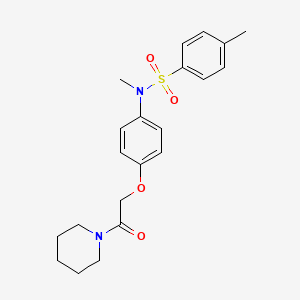 N,4-dimethyl-N-[4-(2-oxo-2-piperidin-1-ylethoxy)phenyl]benzenesulfonamide