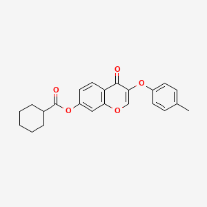 [3-(4-Methylphenoxy)-4-oxochromen-7-yl] cyclohexanecarboxylate