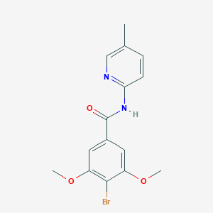 molecular formula C15H15BrN2O3 B358638 4-bromo-3,5-dimethoxy-N-(5-methyl-2-pyridinyl)benzamide CAS No. 924035-76-7