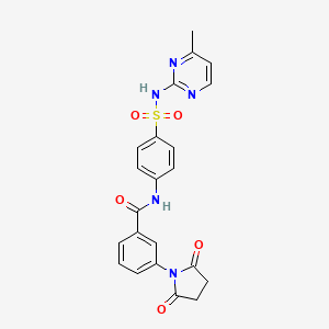 3-(2,5-dioxopyrrolidin-1-yl)-N-[4-[(4-methylpyrimidin-2-yl)sulfamoyl]phenyl]benzamide