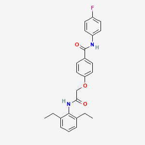 4-[2-(2,6-diethylanilino)-2-oxoethoxy]-N-(4-fluorophenyl)benzamide