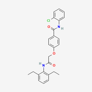 B3586453 N-(2-chlorophenyl)-4-{2-[(2,6-diethylphenyl)amino]-2-oxoethoxy}benzamide CAS No. 446285-56-9