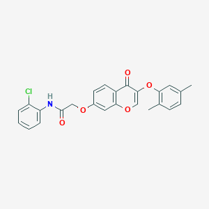 N-(2-chlorophenyl)-2-[3-(2,5-dimethylphenoxy)-4-oxochromen-7-yl]oxyacetamide