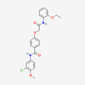 N-(3-chloro-4-methoxyphenyl)-4-[2-(2-ethoxyanilino)-2-oxoethoxy]benzamide