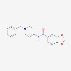 molecular formula C20H22N2O3 B358647 N-(1-benzyl-4-piperidinyl)-1,3-benzodioxole-5-carboxamide CAS No. 38198-55-9