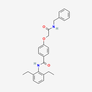 molecular formula C26H28N2O3 B3586490 4-[2-(benzylamino)-2-oxoethoxy]-N-(2,6-diethylphenyl)benzamide 