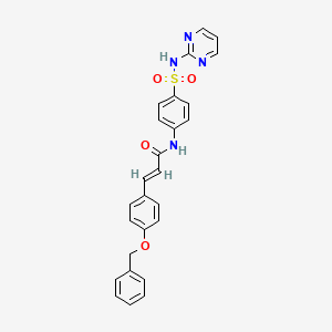 molecular formula C26H22N4O4S B3586492 3-[4-(benzyloxy)phenyl]-N-{4-[(2-pyrimidinylamino)sulfonyl]phenyl}acrylamide 