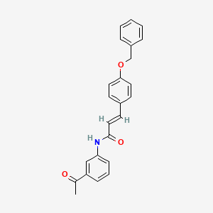 molecular formula C24H21NO3 B3586498 N-(3-acetylphenyl)-3-[4-(benzyloxy)phenyl]acrylamide 