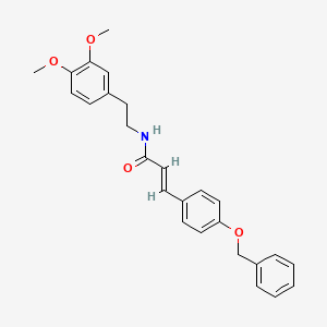 3-[4-(benzyloxy)phenyl]-N-[2-(3,4-dimethoxyphenyl)ethyl]acrylamide