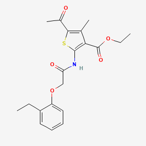 Ethyl 5-acetyl-2-[[2-(2-ethylphenoxy)acetyl]amino]-4-methylthiophene-3-carboxylate