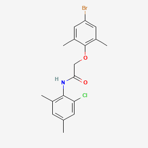 molecular formula C18H19BrClNO2 B3586525 2-(4-bromo-2,6-dimethylphenoxy)-N-(2-chloro-4,6-dimethylphenyl)acetamide 