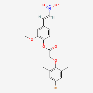 2-methoxy-4-(2-nitrovinyl)phenyl (4-bromo-2,6-dimethylphenoxy)acetate