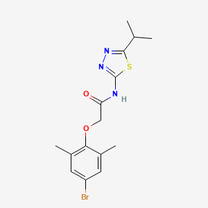 molecular formula C15H18BrN3O2S B3586569 2-(4-bromo-2,6-dimethylphenoxy)-N-(5-isopropyl-1,3,4-thiadiazol-2-yl)acetamide 