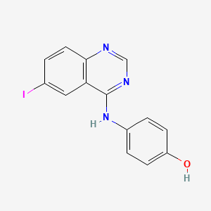 molecular formula C14H10IN3O B3586576 4-[(6-Iodoquinazolin-4-yl)amino]phenol 