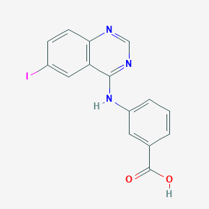 molecular formula C15H10IN3O2 B3586582 3-[(6-Iodoquinazolin-4-yl)amino]benzoic acid 