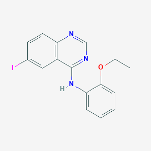 molecular formula C16H14IN3O B3586587 N-(2-ethoxyphenyl)-6-iodo-4-quinazolinamine 