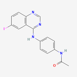 molecular formula C16H13IN4O B3586589 N-[4-[(6-iodoquinazolin-4-yl)amino]phenyl]acetamide 