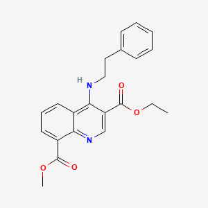 3-O-ethyl 8-O-methyl 4-(2-phenylethylamino)quinoline-3,8-dicarboxylate