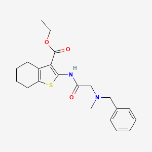 molecular formula C21H26N2O3S B3586609 ethyl 2-[(N-benzyl-N-methylglycyl)amino]-4,5,6,7-tetrahydro-1-benzothiophene-3-carboxylate 