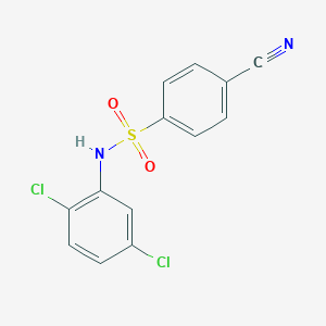 molecular formula C13H8Cl2N2O2S B358661 4-cyano-N-(2,5-dichlorophenyl)benzenesulfonamide CAS No. 847774-00-9