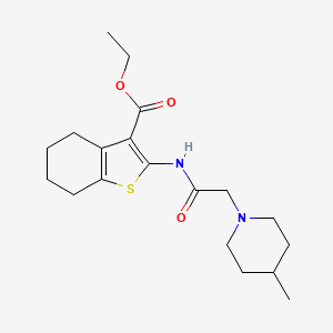 ethyl 2-{[(4-methyl-1-piperidinyl)acetyl]amino}-4,5,6,7-tetrahydro-1-benzothiophene-3-carboxylate