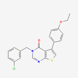 3-(3-Chlorobenzyl)-5-(4-ethoxyphenyl)-3,3-d]pyrimidin-4-one