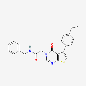 molecular formula C23H21N3O2S B3586624 N-benzyl-2-[5-(4-ethylphenyl)-4-oxothieno[2,3-d]pyrimidin-3-yl]acetamide 