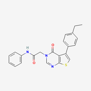 2-[5-(4-ethylphenyl)-4-oxothieno[2,3-d]pyrimidin-3-yl]-N-phenylacetamide