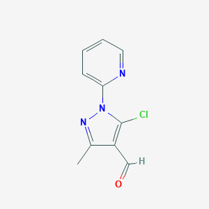 molecular formula C10H8ClN3O B358666 5-氯-3-甲基-1-(吡啶-2-基)-1H-吡唑-4-甲醛 CAS No. 87867-73-0