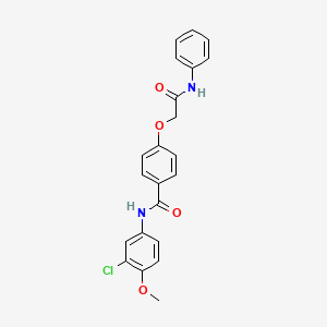 4-(2-anilino-2-oxoethoxy)-N-(3-chloro-4-methoxyphenyl)benzamide