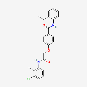 4-[2-(3-chloro-2-methylanilino)-2-oxoethoxy]-N-(2-ethylphenyl)benzamide