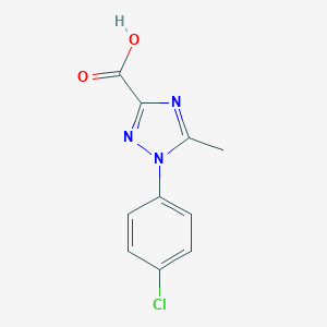 molecular formula C10H8ClN3O2 B358667 1-(4-chlorophenyl)-5-methyl-1H-1,2,4-triazole-3-carboxylic acid CAS No. 103058-60-2