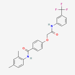 N-(2,4-dimethylphenyl)-4-(2-oxo-2-{[3-(trifluoromethyl)phenyl]amino}ethoxy)benzamide